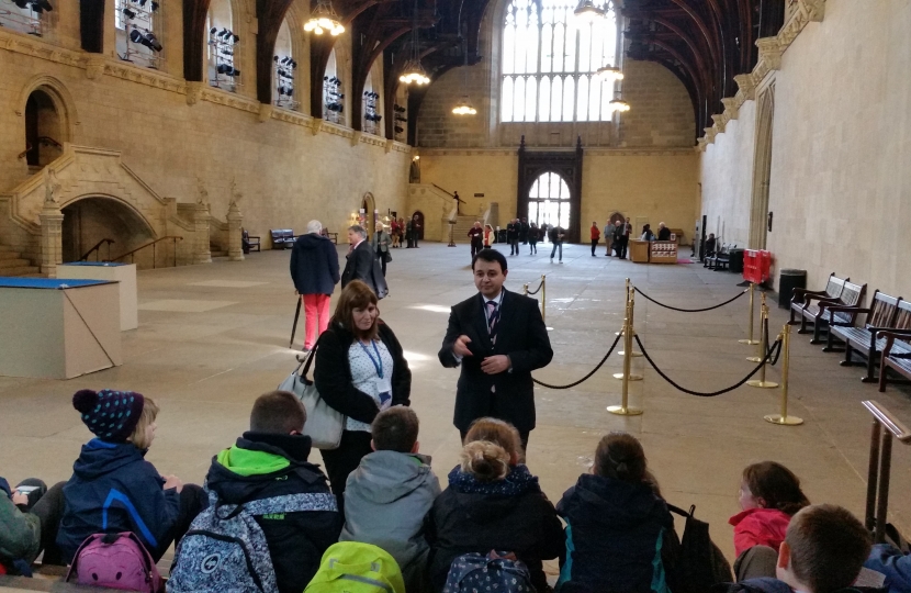 Alberto Costa meets Millfield pupils in Westminster Hall