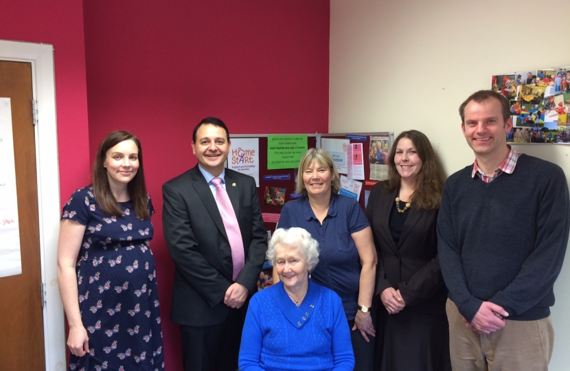 Mr Costa is pictured above with staff, trustees and volunteers 