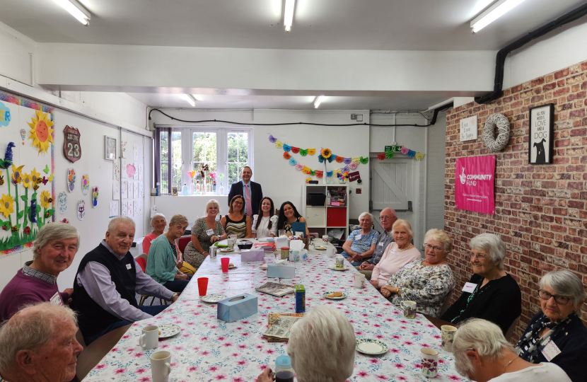 Alberto is pictured at Sapcote Memory Hub, one of the organisations attending the Pensioners Fair