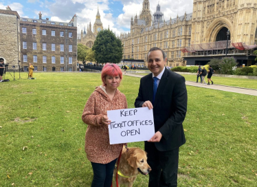 Alberto Pictured with Sarah Leadbetter in Westminster 