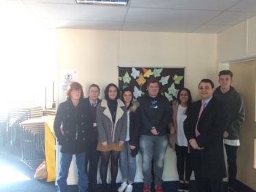 Mr Costa is pictured above with a group of year 12 and 13 pupils. 